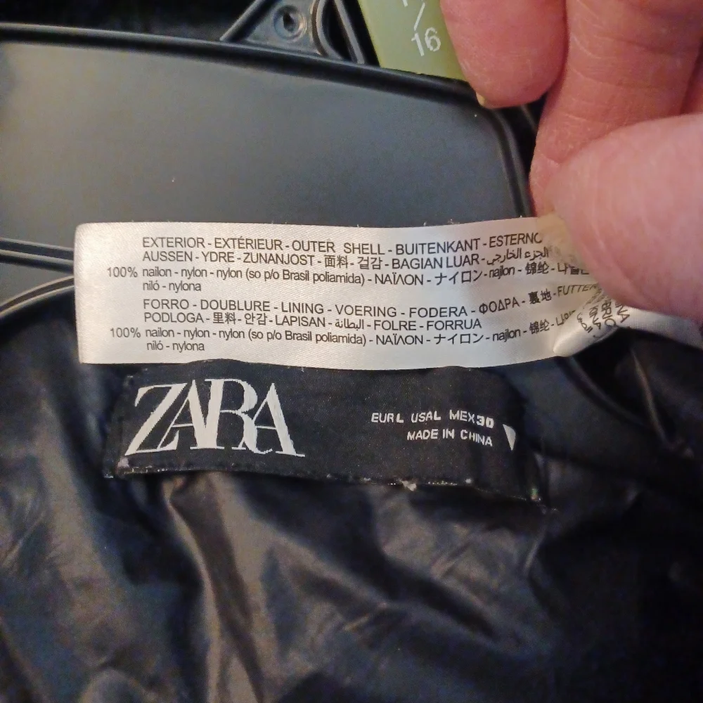 Zara Sorana Hooded Puffer Jacket Sz L - Picture 5 of 5